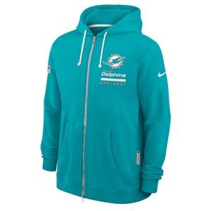 *NEW* Miami Dolphins Nike Sideline Dri-FIT Full-Zip Hoodie - Aqua NEW WITH TAGS